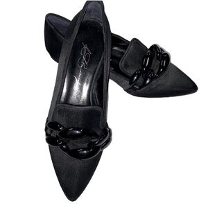 Diana Broussard black chain flats size 36 1/2
